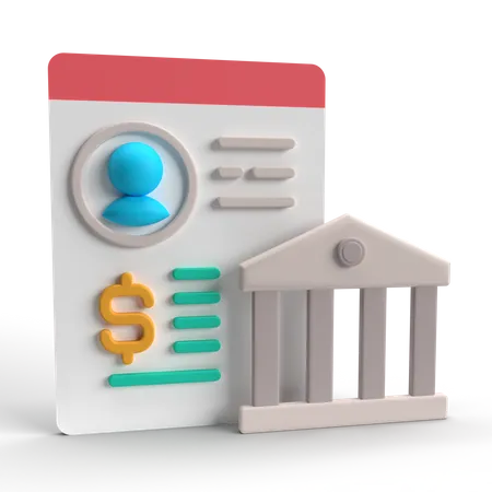 Cuenta bancaria  3D Icon