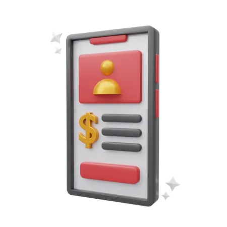 Cuenta bancaria en línea  3D Icon