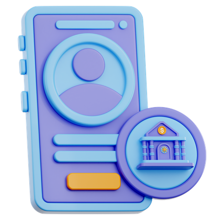 Cuenta bancaria móvil  3D Icon