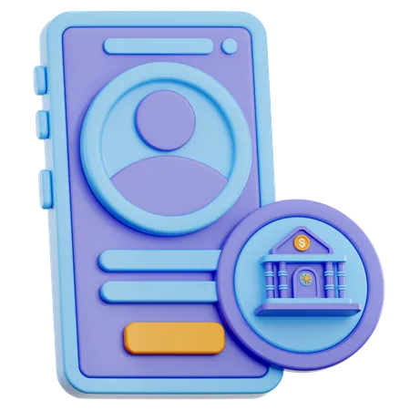 Cuenta bancaria móvil  3D Icon