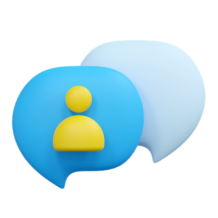 Cuenta de chat  3D Icon