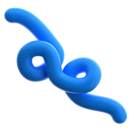 Cuerda azul  3D Icon