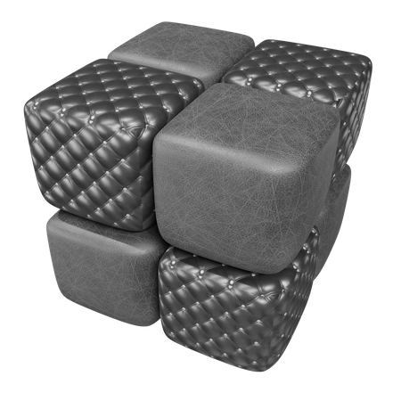 Rubik de cuero  3D Illustration