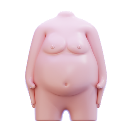 Cuerpo gordo  3D Icon