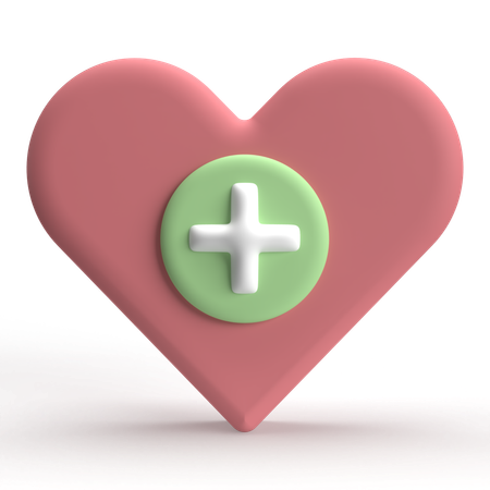 Cuidado del corazón  3D Icon