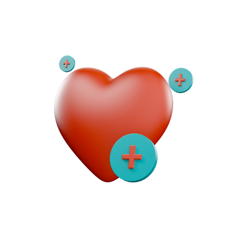 Cuidado del corazón  3D Illustration
