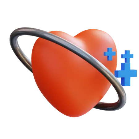 Cuidado del corazón  3D Icon