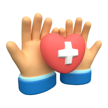 Cuidados com o coração  3D Icon