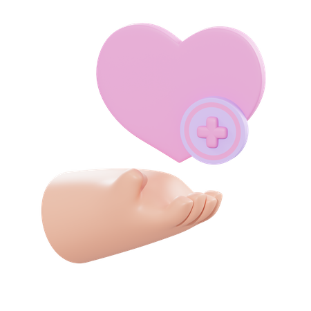 Cuidados com o coração  3D Icon