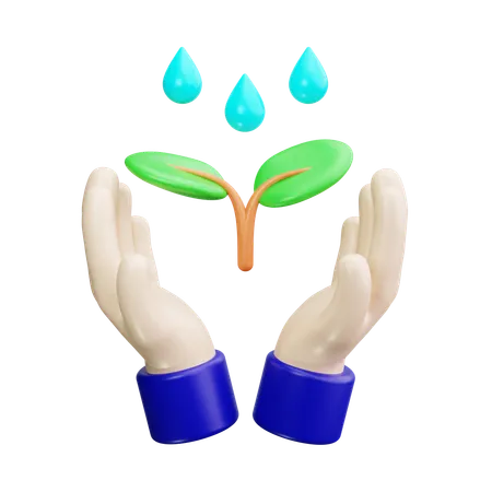 Cuidados com as plantas  3D Icon