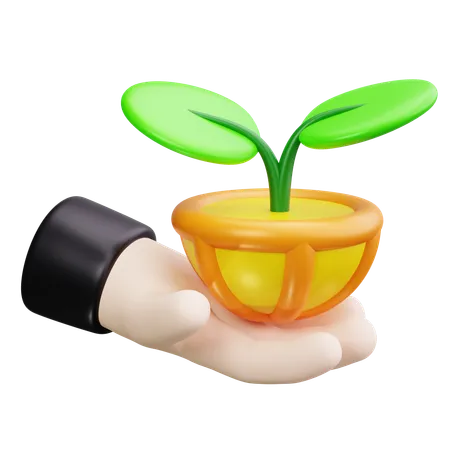 Cuidados com as plantas  3D Icon