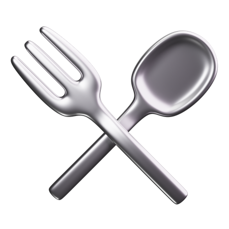 Cuillère fourchette  3D Icon