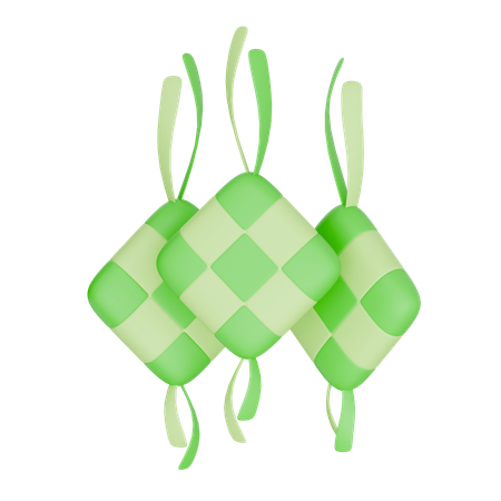 Ketupat de cuisine indonésienne  3D Icon