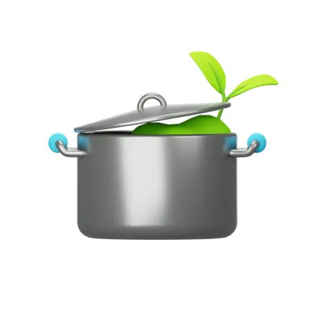 Cuisiner des plats végétaliens  3D Icon