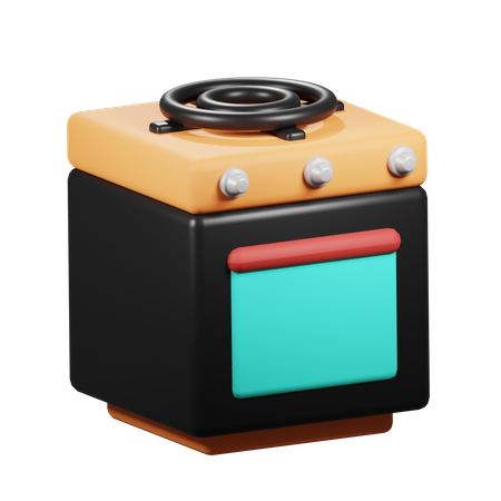 Cuisinière  3D Icon