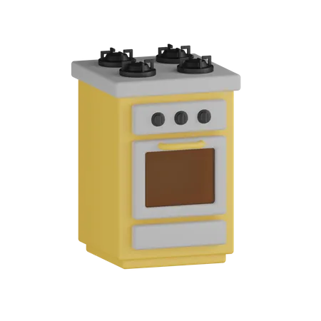 Cuisinière  3D Icon