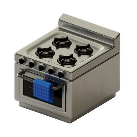 Cuisinière à gaz  3D Illustration