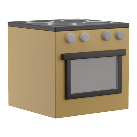 Cuisinière électrique  3D Illustration