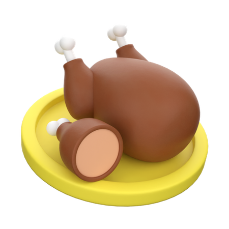 Cuisse de poulet  3D Icon