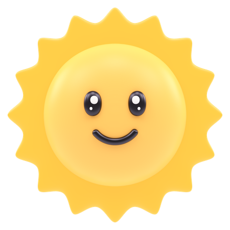 Cuite sun emoji  3D Icon