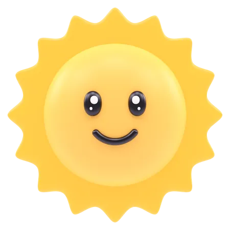 Cuite sun emoji  3D Icon