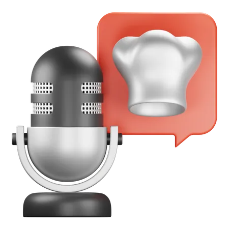 Culinary Podcast  3D Icon