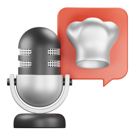 Culinary Podcast  3D Icon