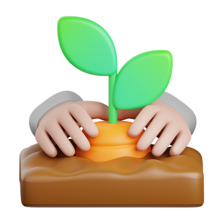 Cultiver des plantes  3D Icon