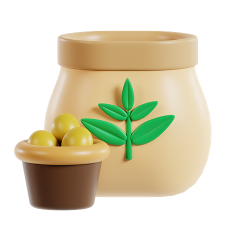 Cultivo de batata  3D Icon