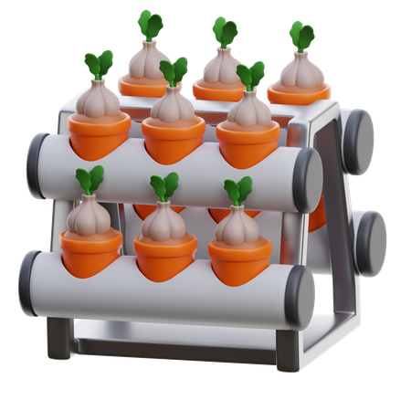 Cultivo de cebola  3D Icon