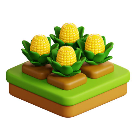 Cultivo de milho  3D Icon