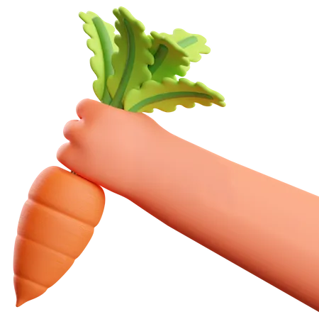 Culture de carottes  3D Illustration