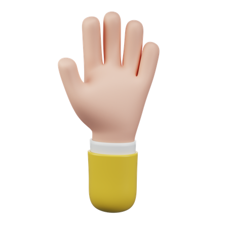 Cumprimentar gesto com a mão  3D Icon