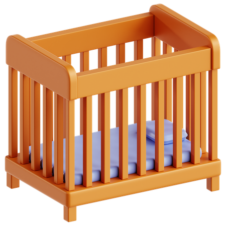 Cuna de bebe  3D Icon