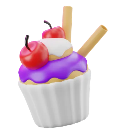 カップケーキ  3D Icon