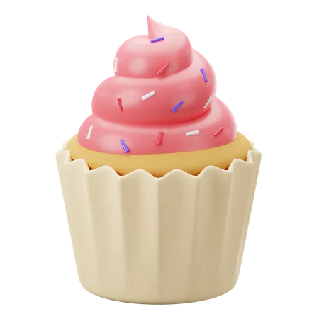 Cup Cake  3D Illustration