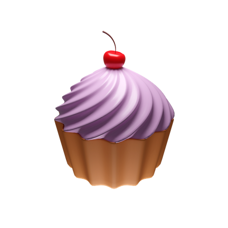Cup Cake Cream  3D Icon