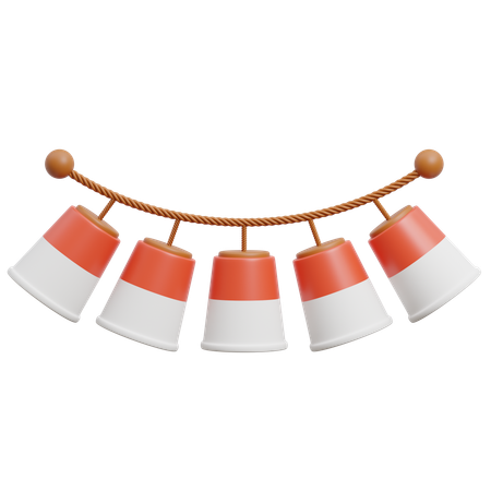 Cup Flag Decoration  3D Icon