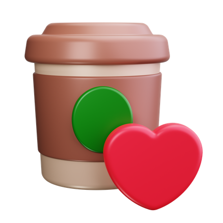 Cup Love  3D Icon