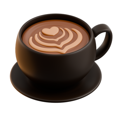 Cup Of Latte  3D Icon