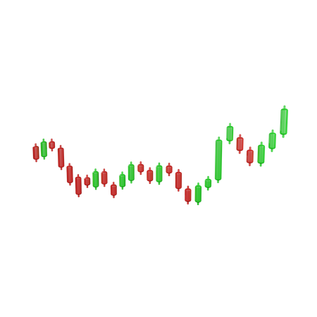 Cup with handle Chart pattern  3D Icon