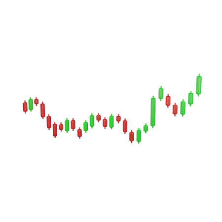 Cup with handle Chart pattern  3D Icon