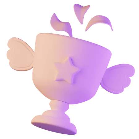 Cup With Wings  3D Icon