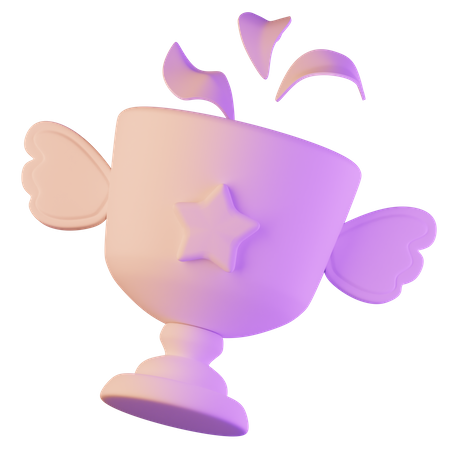 Cup With Wings  3D Icon