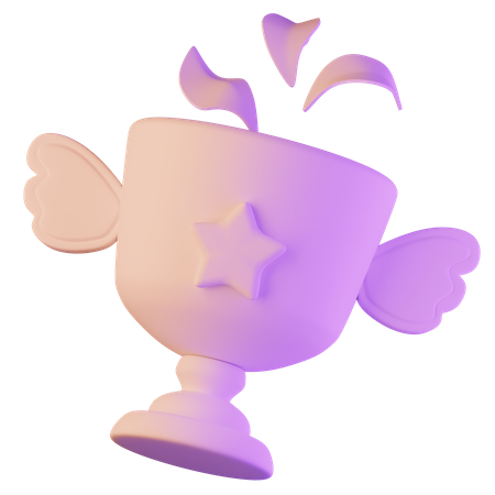 Cup With Wings 3D Icon