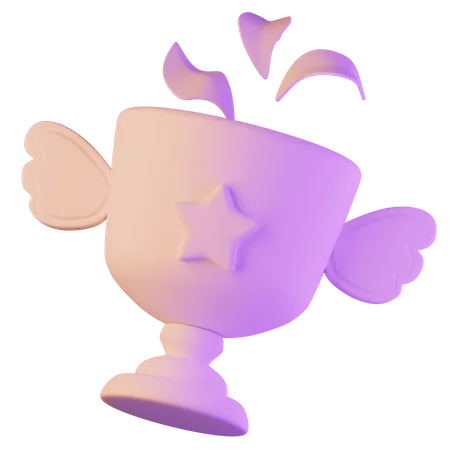 Cup With Wings 3D Icon