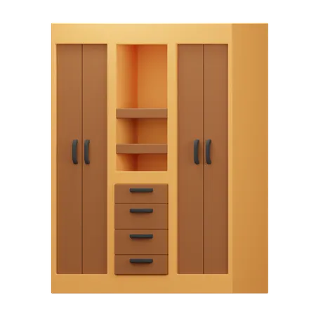 Cupboard wood  3D Icon