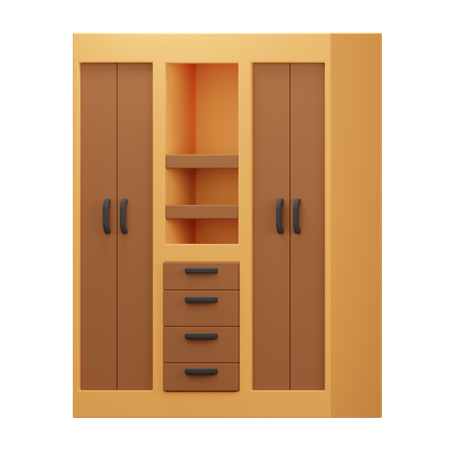 Cupboard wood 3D Icon