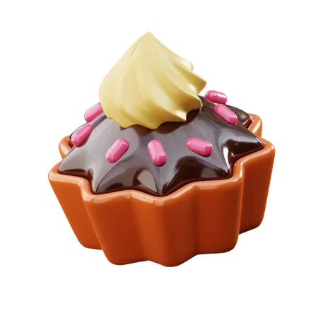 Cupcake Food 3 D Icon 3D Icon