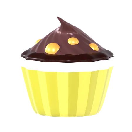 Cupcake 3 D Illustration Good For Food Design 3D Icon